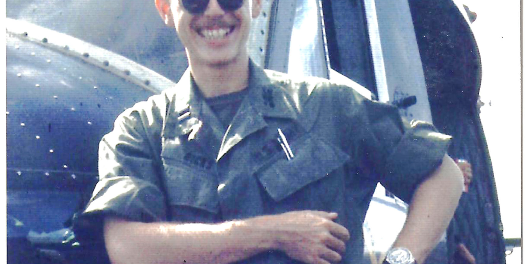 Captain Ned B Ricks USA 1st Sqdn 9th Cav Air First Cav Div Airmobile in front of UH1H 1970 in RVN (1)