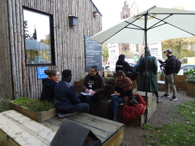 A book with his readers