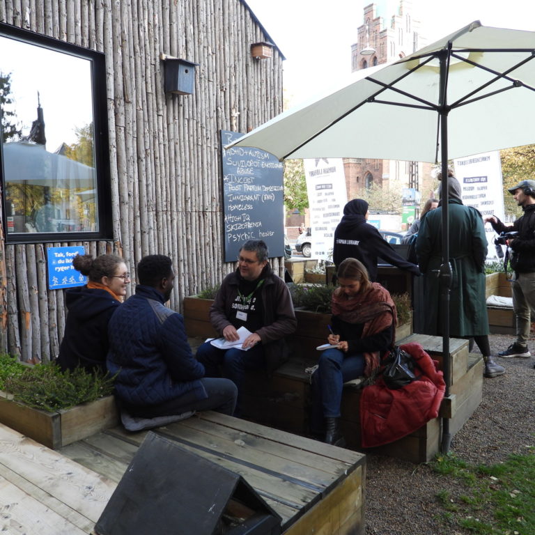 A book with his readers
